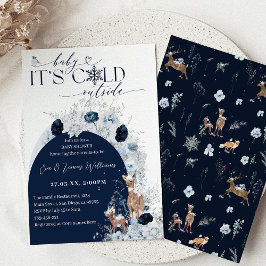 Baby kall utanför Blommigtens  Hjort Babyskåda Inbjudningar