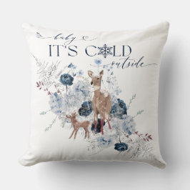 Baby kall utanför Blommigtens  Hjort Babyskåda Kudde