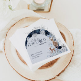 Baby kall utanför Blommigtens  Hjort Babyskåda Pappersservett