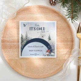 Baby Kall utanför Snöbjörns babyskor Pappersservett