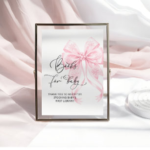 Baby Kallet OutsidePink Bow Bokar för Baby Poster