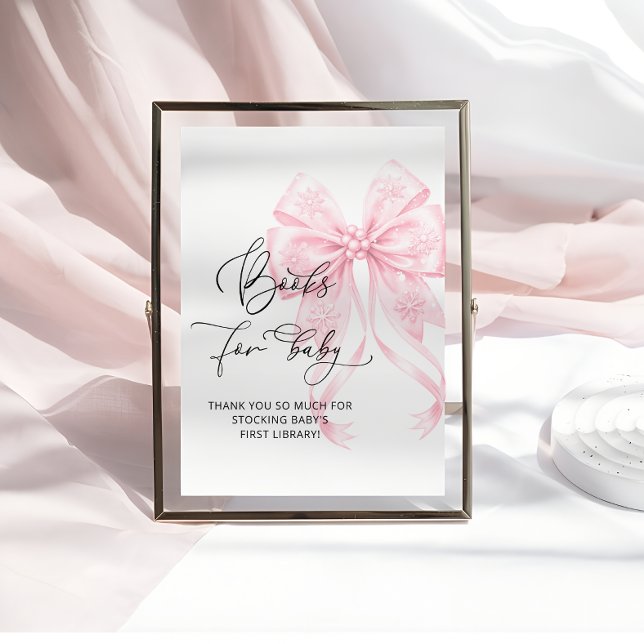 Baby Kallet OutsidePink Bow Bokar för Baby Poster (Skapare uppladdad)