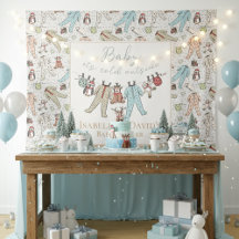 Baby Kallet utanför babyduschen för vinter