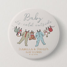 Baby Kallet utanför babyduschen för vinter