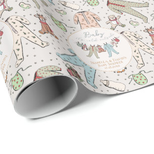 Baby Kallet utanför babyduschen för vinter Presentpapper