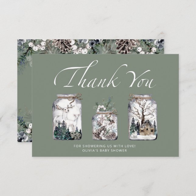 Baby kallet utanför babyduschen tack vare ditt kor kort (Fram/baksida)