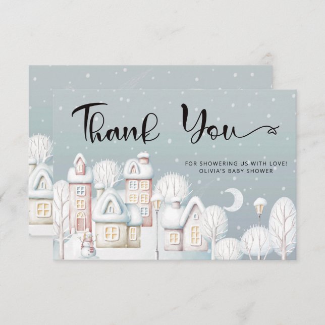 Baby kallet utanför babyduschen tack vare ditt kor kort (Fram/baksida)