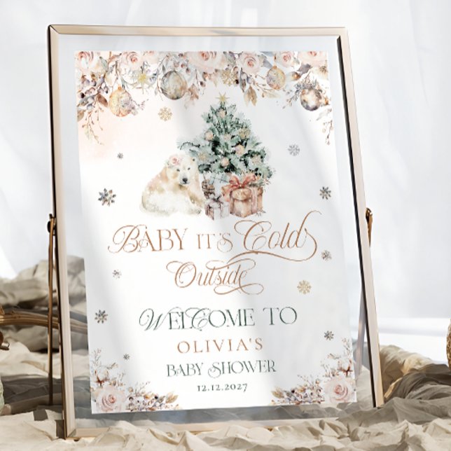 Baby Kallet utanför Bear Baby Shower Välkommen Poster (Skapare uppladdad)