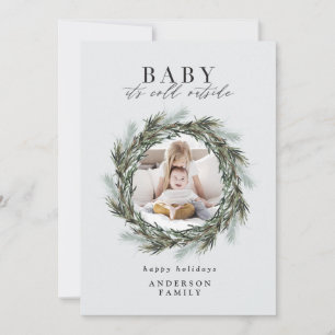 Baby kallet utanför Helgdag för julfoto Meddelande