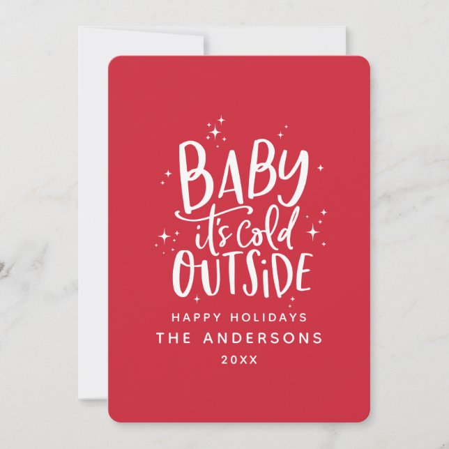 Baby kallet utanför jul-helgdag spara datumet (Framsida)