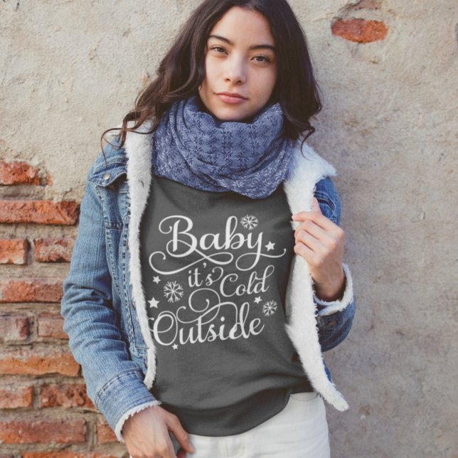 Baby Kallet utanför Mörk Grått Kvinnor Tröja (Skapare uppladdad)