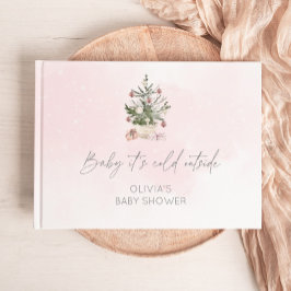 Baby kallet utanför rosa babydusch gästböcker