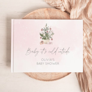 Baby kallet utanför rosa babydusch gästböcker
