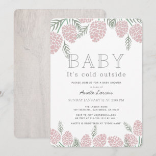 Baby Kallet utanför Rosa Gräs Kone Baby Shower Inbjudningar