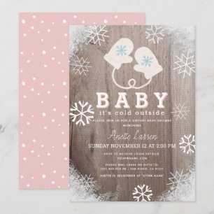 Baby Kallet utanför Rosa Virtuella babyskor Inbjudningar