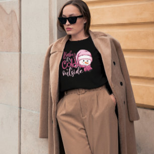 Baby Kallet utanför rosan vid jul i Snögubbe T Shirt
