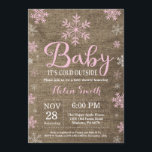 Baby Kallet utanför Rustic Winter Baby Shower Inbjudningar<br><div class="desc">Baby Kallet utanför Rustic Winter Baby Shower-inbjudan. Bjud in för barn. Winter Helgdag Baby Shower Inbjudan. Rosa och vitt Snöflingor. Bakgrund för eftersläpning. Land Vintage Retro. Om du vill göra ytterligare anpassningar klickar du på knappen "Anpassa" och användor verktyg som är utformat för att ändra mallen.</div>