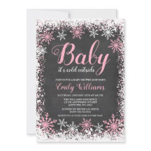 Baby Kallet utanför Snö Winter Girl Baby Shower