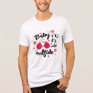 Baby kallet utanför söta vinter tee shirt