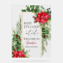 Baby: Kallet utanför Winter Baby Shower Välkommen