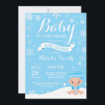 Baby Kallet utanför Winter Boy Shower Blue Inbjudningar<br><div class="desc">Baby Kallet utanför Rustic Winter Boy Shower-inbjudan. Bjud in pojkbabyskor. Winter Helgdag Baby Shower Inbjudan. Blå och vit Snöflingor. Blåbakgrund. Om du vill göra ytterligare anpassningar klickar du på knappen "Anpassa" och användor verktyg som är utformat för att ändra mallen.</div>