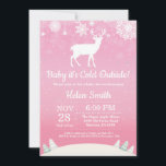 Baby Kallet utanför Winter Hjort Girl Baby Shower Inbjudningar<br><div class="desc">Baby dess Kall utanför Winter Hjort Man Baby Shower. Baby Shower. Vit och Rosa Snowflake. Winter Helgdag Baby Shower Inbjudan. Rosa Bakgrund. Om du vill göra ytterligare anpassningar klickar du på knappen "Anpassa" och användor verktyg som är utformat för att ändra mallen.</div>