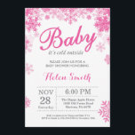 Baby Kallet utanför Winter Rosa Girl Baby Shower Inbjudningar<br><div class="desc">Baby dess Kall utanför besöket för babyskor för vinter. Rosa och vit snöflinga. Bjud in för barn. Winter Helgdag Baby Shower Inbjudan. Vit bakgrund. Om du vill göra ytterligare anpassningar klickar du på knappen "Anpassa" och användor verktyg som är utformat för att ändra mallen.</div>
