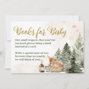 Baby Kallt Utanför Rustik Hjort Vinter Baby Shower Inbjudningar
