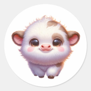 Baby kalv runt klistermärke