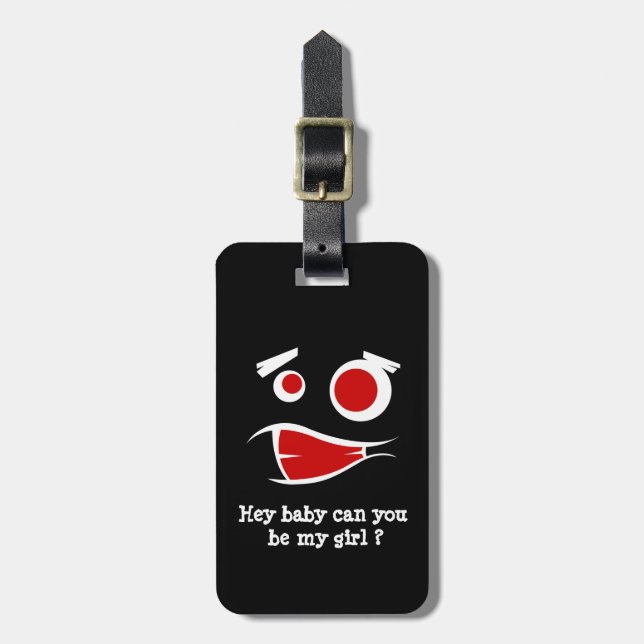 baby kan du vara min flickmonsterdesign T-Shirt Bagagebricka (Vertikal Framsida)