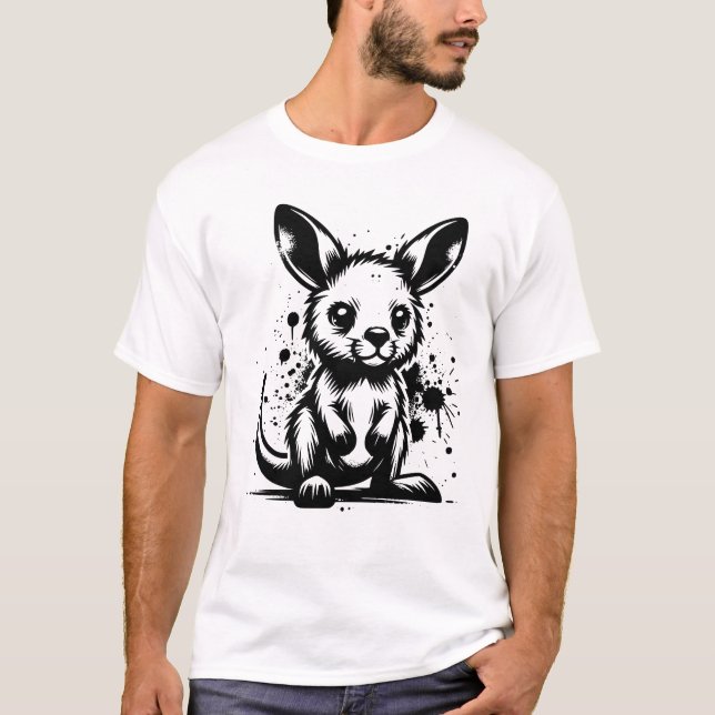 Baby Kangaroo  T Shirt (Framsida)