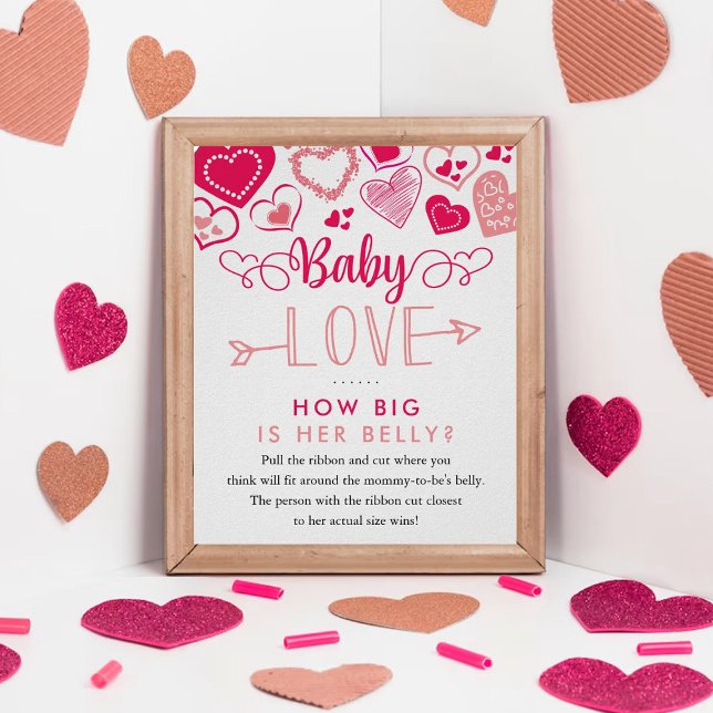 "Baby Kärlek" Alla hjärtans dagstidning Baby Showe Poster (Skapare uppladdad)