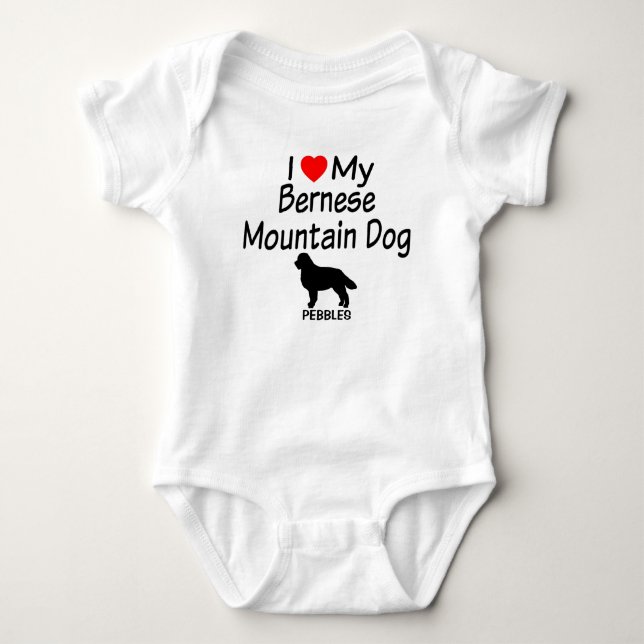 Baby Kärlek Bernese Mountain Hund Tee Shirt (Framsida)