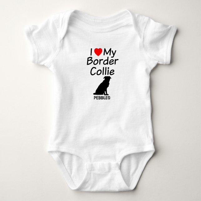Baby Kärlek Gräns Collie Hund Tröja (Framsida)