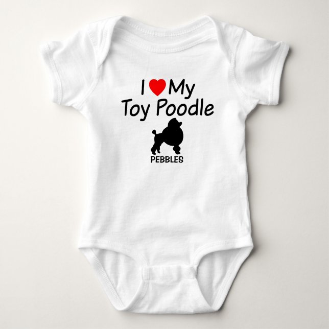 Baby Kärlek Leksak Pudel Hund Tröja (Framsida)