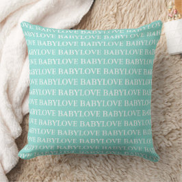 BABY Kärlek Teal Blue Nursery Shower Sprinkle Part Kudde
