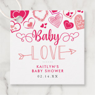 "Baby Kärlek" Valentindagen Babyskor Gåvor Etiketter