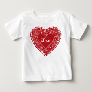Baby Kärlek Vintage Snöre Heart Tee Shirt