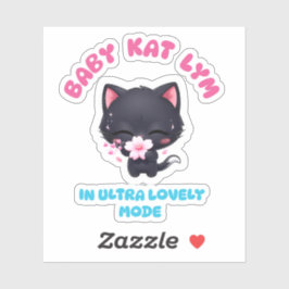 Baby Kat Lym In Ultra Lovely Mode Cat Klistermärken