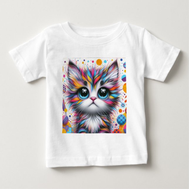 Baby Katt 2 T Shirt (Framsida)