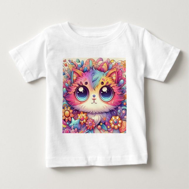Baby Katt 3 T Shirt (Framsida)
