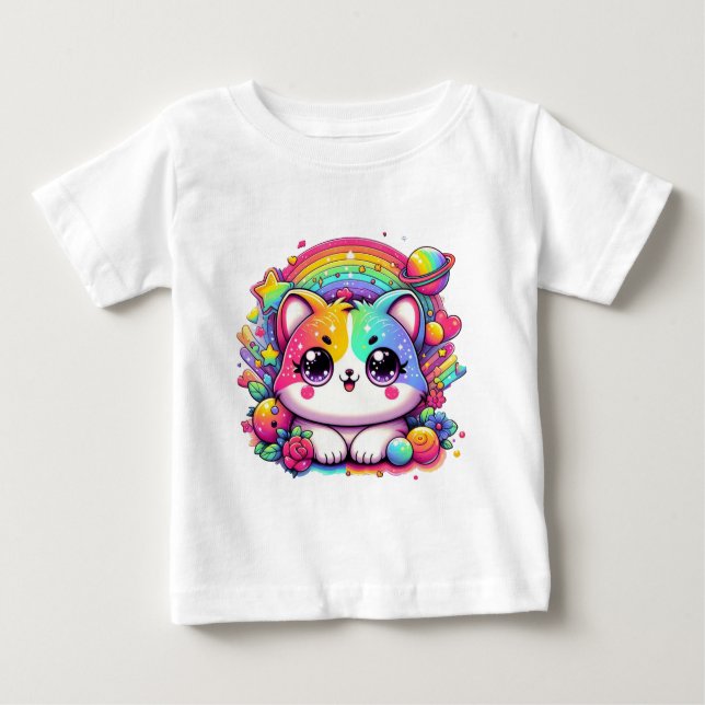 Baby Katt 4 T Shirt (Framsida)