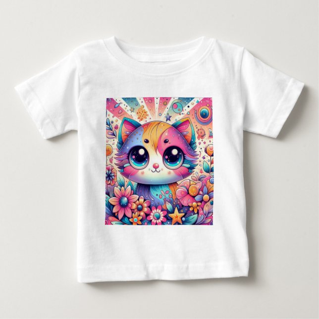 Baby Katt 5 T Shirt (Framsida)