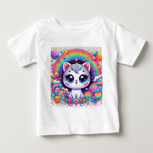 Baby Katt 6 T Shirt (Framsida)