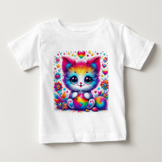 Baby Katt 7 T Shirt (Framsida)