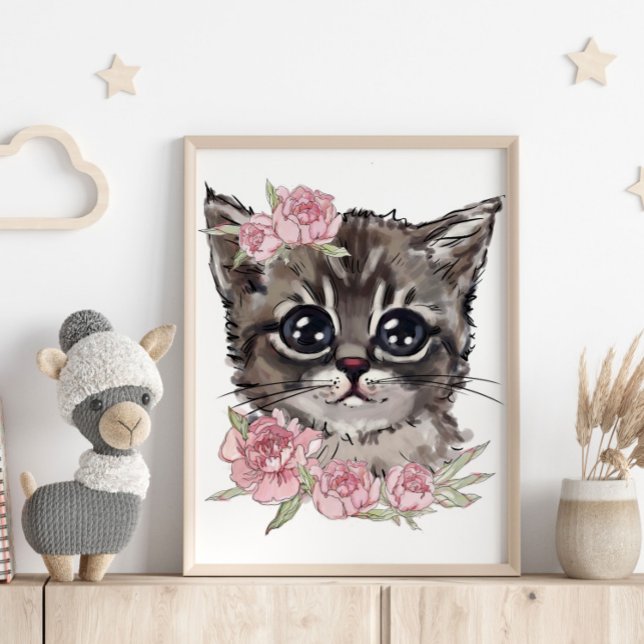 Baby Katt Rose Personlig Poster | Väggutskrift (Skapare uppladdad)