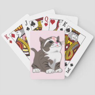 Baby Katt Spelkort Rosa - Anpassningsbar