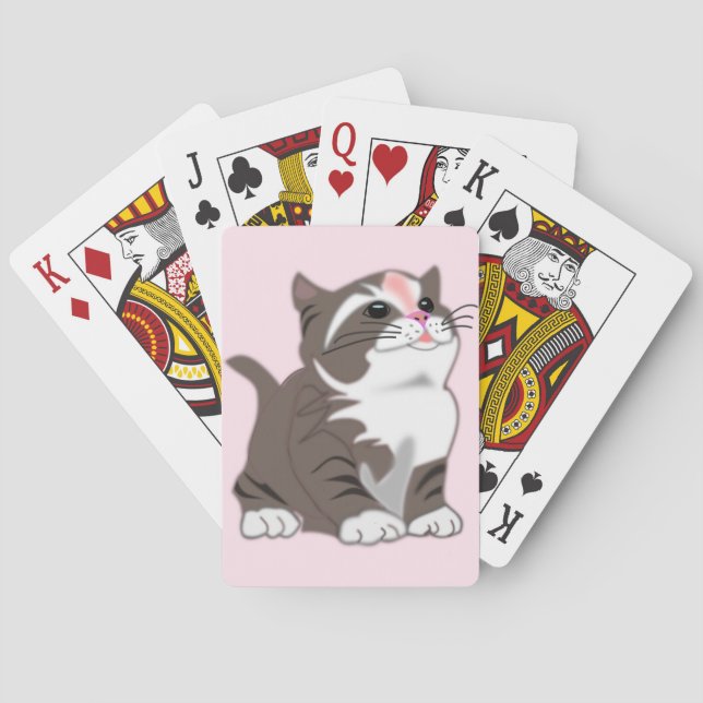 Baby Katt Spelkort Rosa - Anpassningsbar (Baksidan)