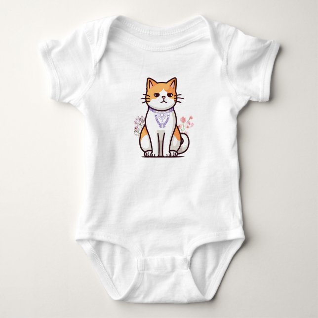 Baby Kattälskare T-shirt (Framsida)
