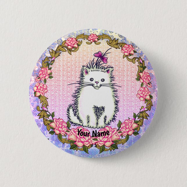 Baby Kattunge Katt stift Knapp (Framsida)